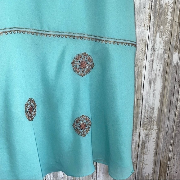 Lane Bryant Light Blue Sequin Blouse - Picture 2 of 5